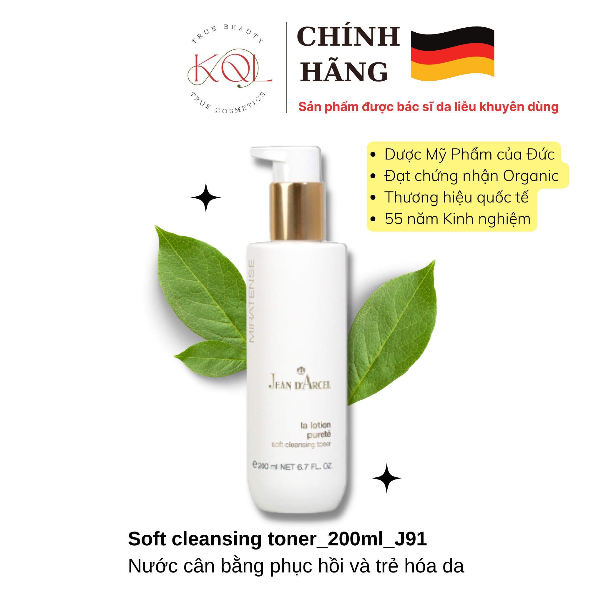 Nước cân bằng Jean D'arcel dành cho da lão hóa - J91